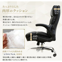 ネットフォース ダイン エグゼクティブチェア PUレザー 肘付 オフィスチェア ブラック DYN-1-AW-BK 1脚（直送品）