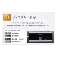 Netforce ネットフォース エヌセーフ ホテルセーフ 貴重品保管庫 金庫 テンキー錠 スチール 22.6L ブラック＋シルバーライン（直送品）