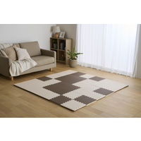 アイリスオーヤマ マット ジョイントマット 60×60cm 厚み2cm リバーシブル JMRV-616 モカブラウン/ベージュ 1セット(16枚入)