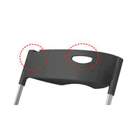 アイリスチトセ 水平スタッキング折りたたみチェア　トリプルクッションタイプ　ブルー/ブラック　1箱(5脚入)　パイプ椅子