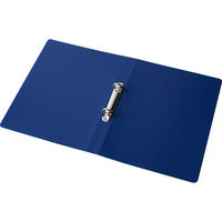 アスクル　リングファイル　PP製表紙　A4タテ　丸型2穴　背幅27mm　ブルー　青　ユーロスタイル オリジナル（わけあり品）