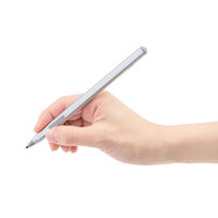 ナカバヤシ Surface用　アクティブタッチペン　選択・消しゴムボタン搭載　シルバー STPーA03SL 1本