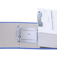 アスクル　パイプ式ファイル 両開き　ベーシックカラースーパー（2穴）A4ヨコ　とじ厚100mm背幅116mm　ブルー　 オリジナル（わけあり品）