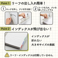 リヒト リングノート保存用ファイル ファイル バインダー 保管 ストッパー付 350枚収容可能 A5 ブラック N1860-24 1冊（直送品）