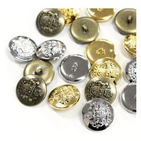 日本紐釦貿易(Nippon Chuko) メタリックボタン 23mm G ゴールド 7160G-23 1セット(6個入×3袋、合計（直送品）