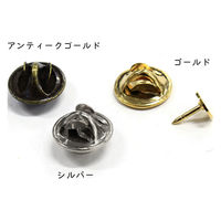 日本紐釦貿易(Nippon Chuko) 蝶バネピン タイタックピン 台6mm 針約7mm 5個入 アンティークゴールド A12-509（直送品）