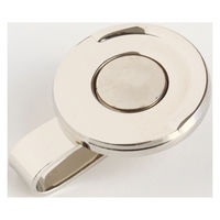 日本紐釦貿易 日本紐釦貿易(Nippon Chuko) ゴルフマーカー シルバー 本体&プレート1セット A8-23 1セット(3袋)（直送品）