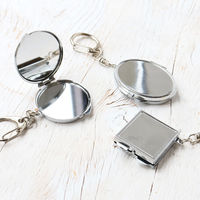 日本紐釦貿易 日本紐釦貿易(Nippon Chuko)NBK ミラーキーホルダー シルバー KE1452 1セット(5袋)（直送品）