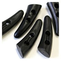 日本紐釦貿易 日本紐釦貿易(Nippon Chuko) ダッフルボタン 50mm 5個 黒 WD12-50B 1セット(3袋)（直送品）