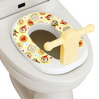 ＡＰ吸着補助べんざシート2組 アンパンマン 便座にのせるだけ取り替え簡単 洗濯OK 抗菌・防臭加工 おまるにも 1個 レック