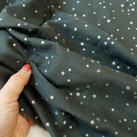 日本紐釦貿易(Nippon Chuko) スター Wガーゼ生地 シルキーソフト加工 グレー 巾約110cm×1mカット GS5514W-F-（直送品）