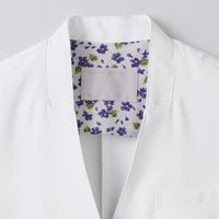 LAURA ASHLEY（ローラアシュレイ） ドクターコート レディス 長袖 ホワイト／バイオレット L LW104-16 1枚（直送品）