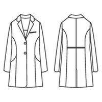 LAURA ASHLEY（ローラアシュレイ） ドクターコート レディス 長袖 ホワイト／ブルー M LW103-13 1枚（直送品）