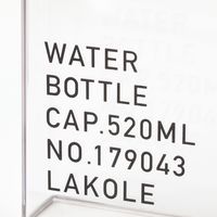 【LAKOLE/ラコレ】 スキットルボトル（520ml） クリア