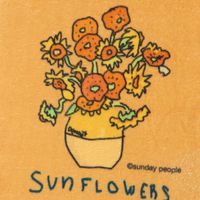 （世界の名作）ハンドタオル ひまわり 1セット（1枚×2） LAKOLE/ラコレ