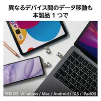 USBメモリ 32GB USB3.2(Gen1) Type-C 小型 シルバー MF-SPU3032GSV エレコム 1個（直送品）