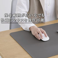 デスクマット マウス対応 ソフトレザー 大型 ズレにくい 水拭き可 ダークグレー MP-XDM04DGY エレコム 1個（直送品）