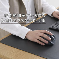 デスクマット マウス対応 ソフトレザー 大型 ズレにくい 水拭き可 ブラック MP-XDM04BK エレコム 1個（直送品）