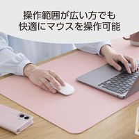デスクマット マウス対応 ソフトレザー リバーシブル 大型 水拭き可 ピンク×ピンク MP-DM05PNPN エレコム 1個（直送品）