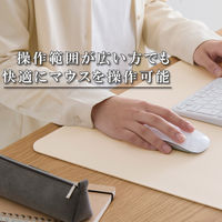 デスクマット マウス対応 ソフトレザー 大型 ズレにくい 水拭き可 ホワイト MP-DM04WH エレコム 1個（直送品）