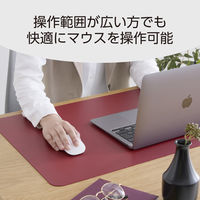 デスクマット マウス対応 ソフトレザー リバーシブル 大型 水拭き可 ブラック×レッド MP-DM05BKRD エレコム 1個（直送品）