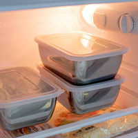 下村企販 角型バット&ザル9個セット シリコンフタ付き ステンレス製 日本製 420323 1個（直送品）