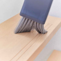 日本クリンテック ほうき 全長67cm 立つホウキ STAND フリースタンディングブルームS チャコール 444914 1個（直送品）