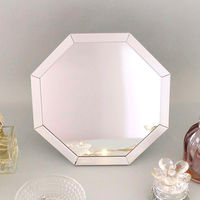 パラデック スタンド&ウォールミラー 八角形ミラー SSサイズ 15×15cm オクタム シルバー 450686 1個（直送品）