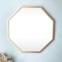 パラデック ウォールミラー 八角形ミラー Lサイズ 37×37cm オクタム ゴールド 450691 1個（直送品）