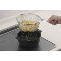 下村企販 ザル ママクック 手付き 油&水切れ らくらくバスケット ステンレス製 日本製 454305 1個（直送品）