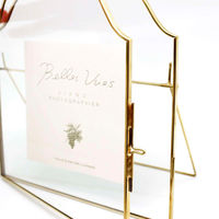 パラデック フォトフレーム ビアノ 真鍮アンドグラスフォトフレーム ハガキ 462408 1個（直送品）