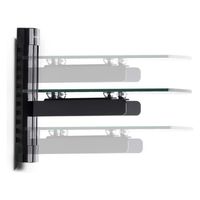 壁掛けAVラック　1段タイプ　耐荷重7kg　強化ガラス　高さ調整可能（直送品）