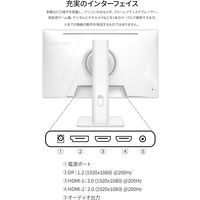 ジャパンネクスト  23.8インチ ゲーミングモニター(1920x1080/IPS/200Hz) JN-IPS238G200F-HSP-W（直送品）