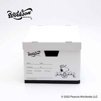 東洋ケース 収納ケース Workson スローイングボックス PEANUTS スヌーピー ホワイト 413417 1個（直送品）