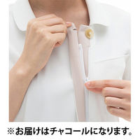 ナガイレーベン Beads Berryワンピース 医療白衣 半袖 チャコール EL LH-6277（わけあり品）