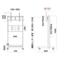 フィリップス 65インチ液晶モニタースタンドセット SET_65BDL3650Q/11_PH-627B　1台（直送品）