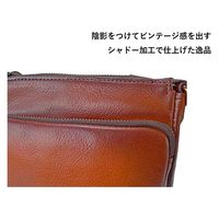 スワン GEM BASIC 牛革シャドー 2ルームポーチ 1521 ブラウン 1個（直送品）