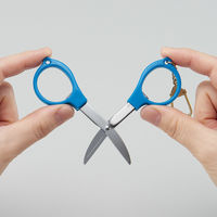 セキセイ デコピン キーホルダーはさみ ブルー DP-8330-10 1個（直送品）