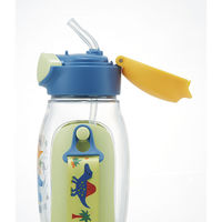 スケーター 子供用 水筒 ワンプッシュストローボトル530ｍｌ ディノサウルス 恐竜柄 クリアボトル ＰＤＳＨ6ＤＸ 1個