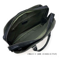 ウノフク 暁 ブリーフケース 3層式 ネイビーブルー 23-0606-80 1個（直送品）