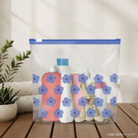 プラスプラス デザインスライダーバッグ ML マチ付 25×24×8cm 花柄 冷凍・レンジ解凍可 1セット（1箱（10枚入）×5）オルディ