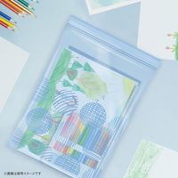 プラスプラス カラーデザインジッパーバッグ L 26×35cm ブルー 冷凍・レンジ解凍可 1セット（1箱（15枚入）×5）オルディ