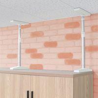 ファミリー・ライフ ステンレス耐震突っ張りポール2本セット L a3395403 1セット(2本入)（直送品）