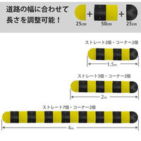 ミナト電機工業 天然合成 ゴム製 減速帯 3.5mセット (ストレート6個+コーナー2個) mt-0023946 1個（直送品）
