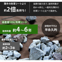 ミナト電機工業 高密度135G 防草シート 1m×10m 2本セット ブラウン mt-0024401 1個（直送品）