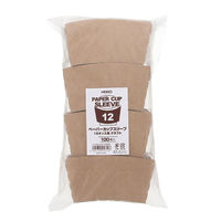 シモジマ 紙コップ ヘイコーペーパーカップスリーブ12オンス用クラフト 4901755016147 1袋(100個)