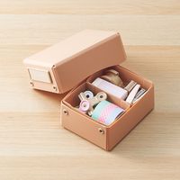 リヒトラブ Roomy 仕切りケース 小物収納 整理トレー 仕分け 組立式 A6 1/2 グレー A797-27 1組