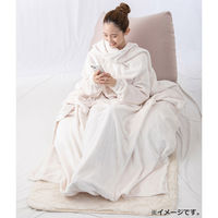 グローバル・ジャパン スマホが触れる袖付き着る毛布 2WAY ミルキーベージュ Lサイズ 1枚入 4571621441320 1枚（直送品）