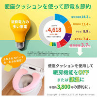 オカ　らくらく便座クッション　アンジェ　ピンク　29901　1枚（直送品）