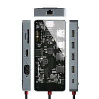 エアリア 透明パネル多機能USBハブ SEEーTHROUGH6 SDーCMULTI01ーB 1個